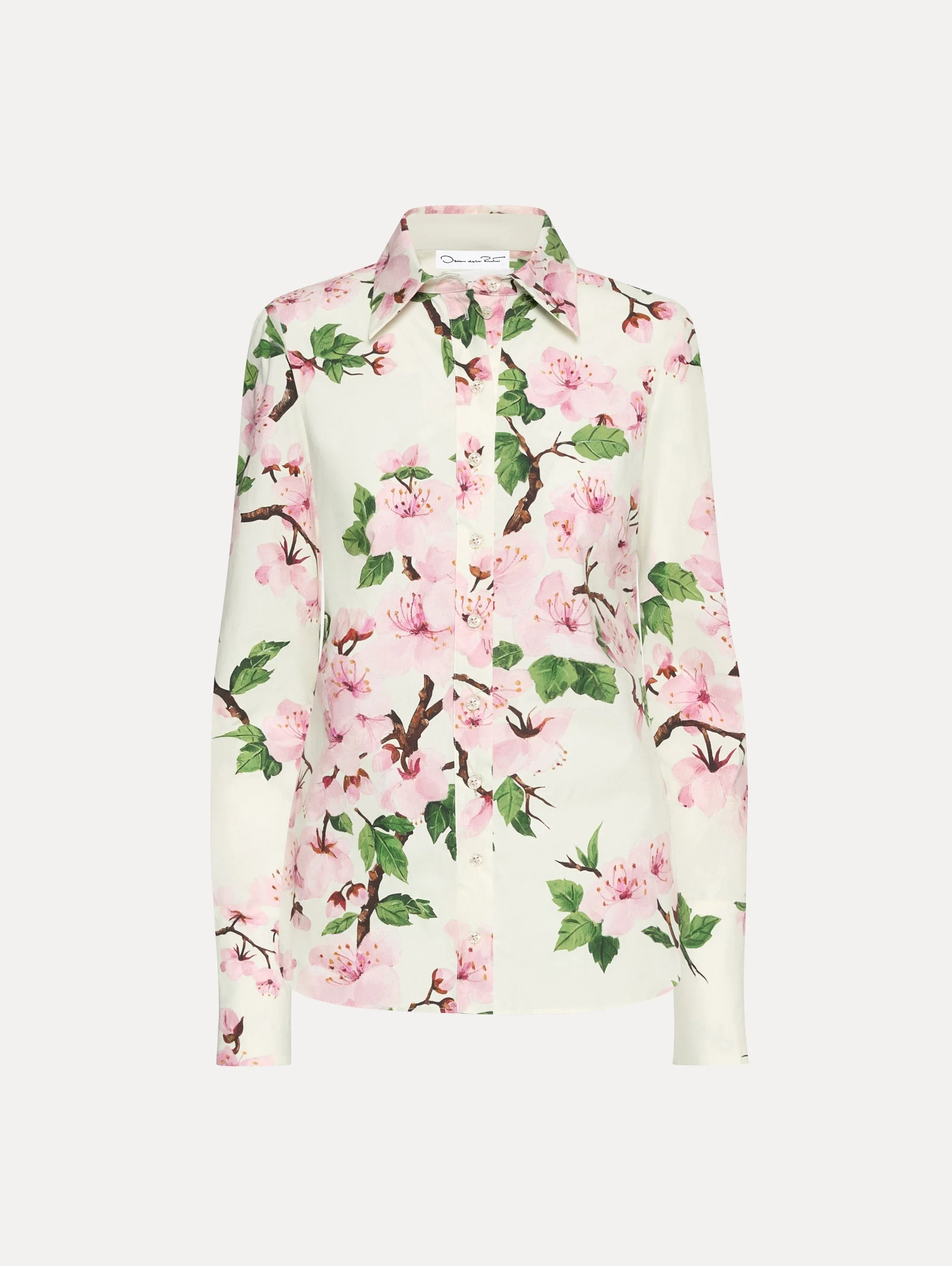 CHERRY BLOSSOM COTTON POPLIN BLOUSE - 1