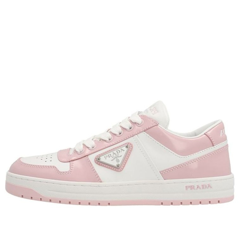 (WMNS) PRADA Downtown Leather Sneakers 'White Pink' 1E792M_3LKG_F0D8U_F_030 1