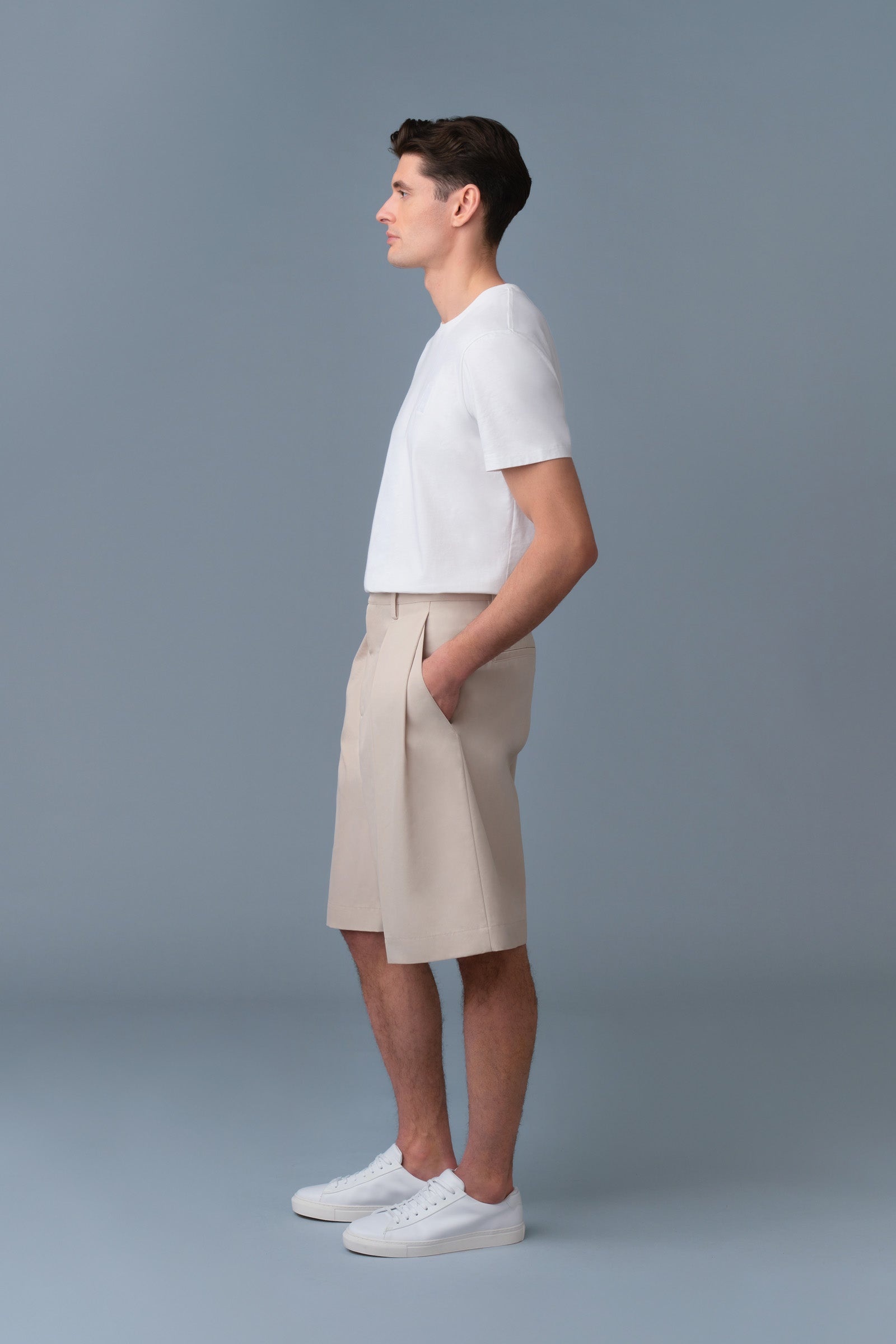 DELMAR Pleated Cotton-Blend Twilll Shorts - 3