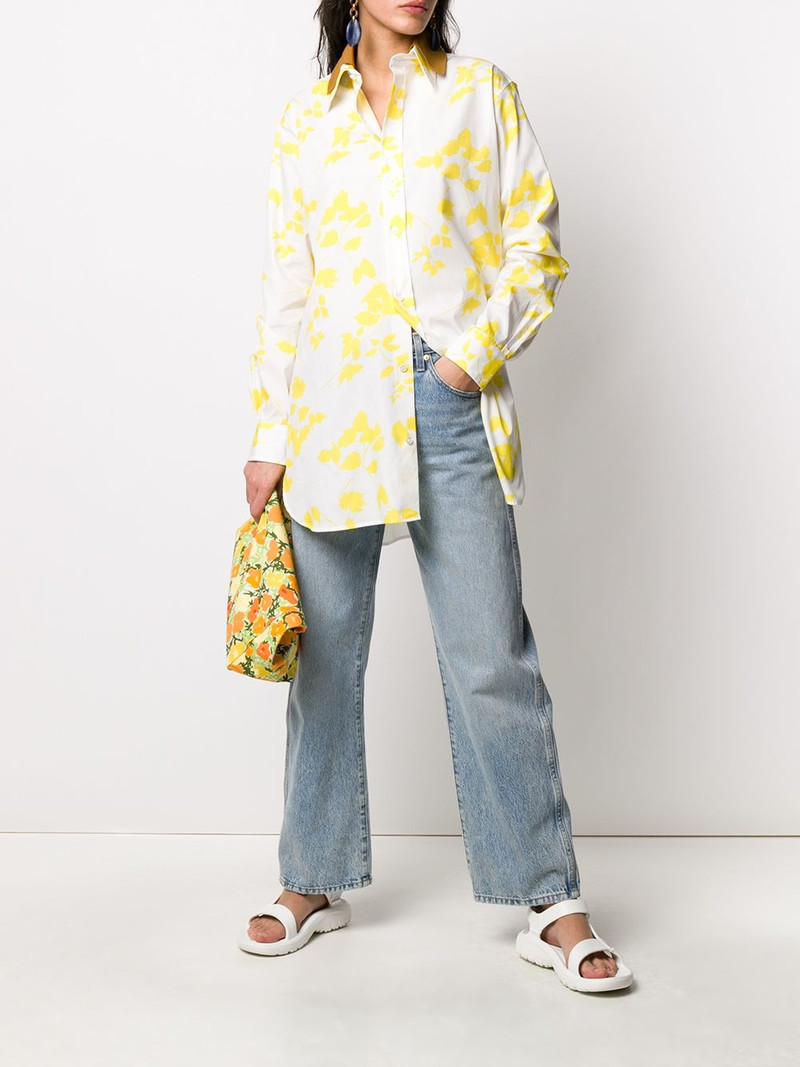 Plan C leaf print shirt outlook