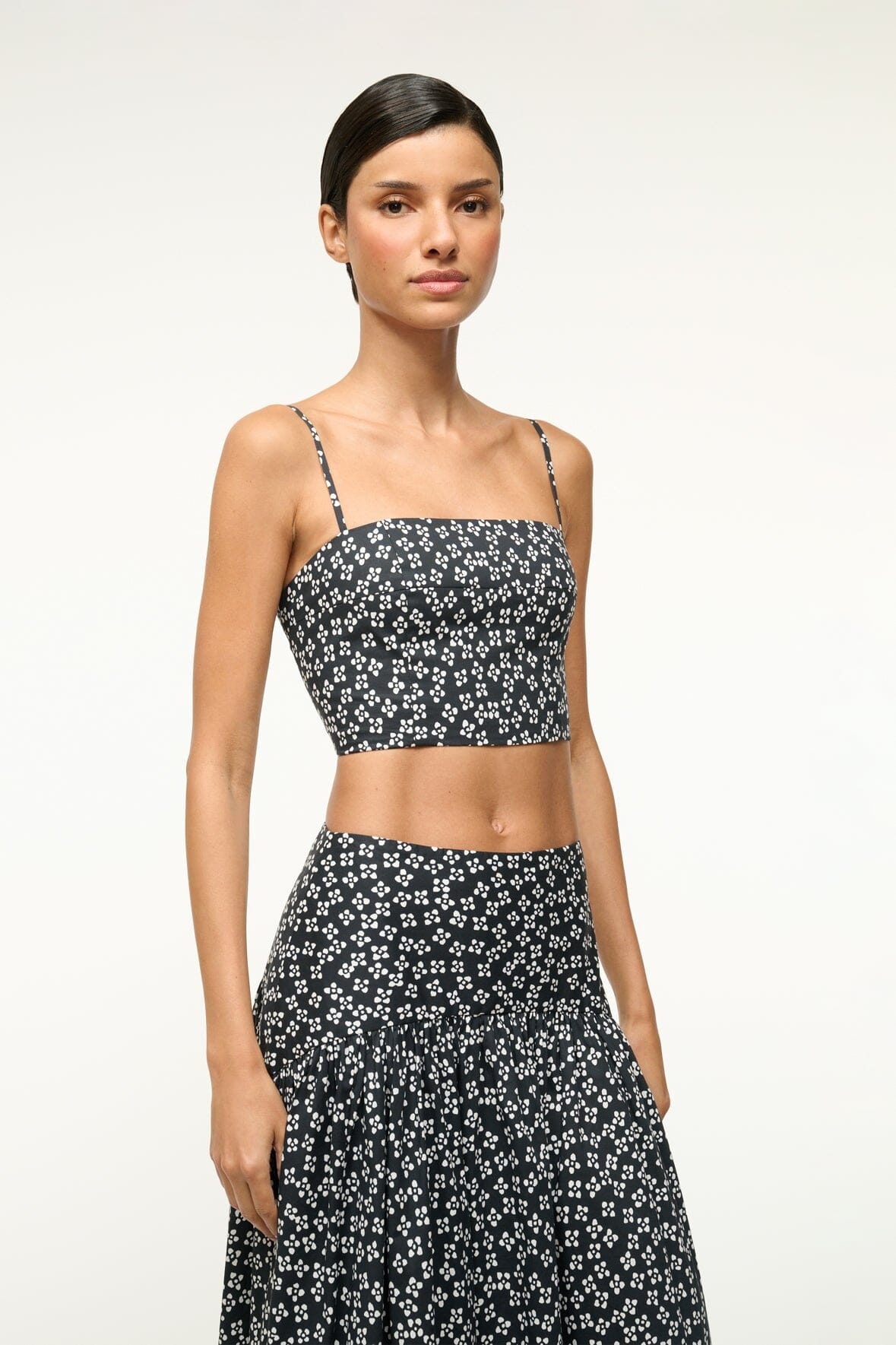STAUD FEDERICO TANK BLACK WOODBLOCK FLORAL - 4