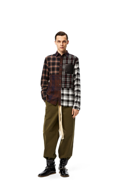 Loewe Patchwork oversize shirt in check cotton outlook