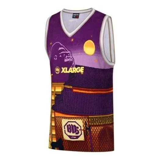 Li-Ning x XLARGE BadFive Basketball Jersey 'Purple Multi' AAYP533-1 - 1