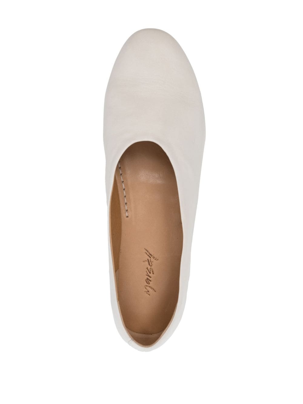 almond-toe leather ballerina shoes - 4