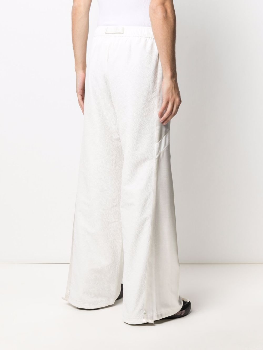 patch-detail wide-leg trousers - 4
