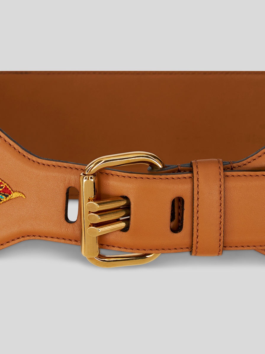 EMBROIDERED LEATHER BELT - 2