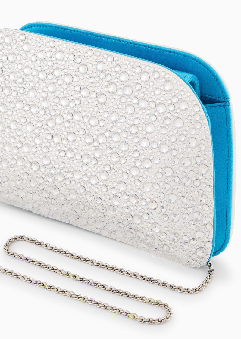 La Prima satin and rhinestone clutch bag 5