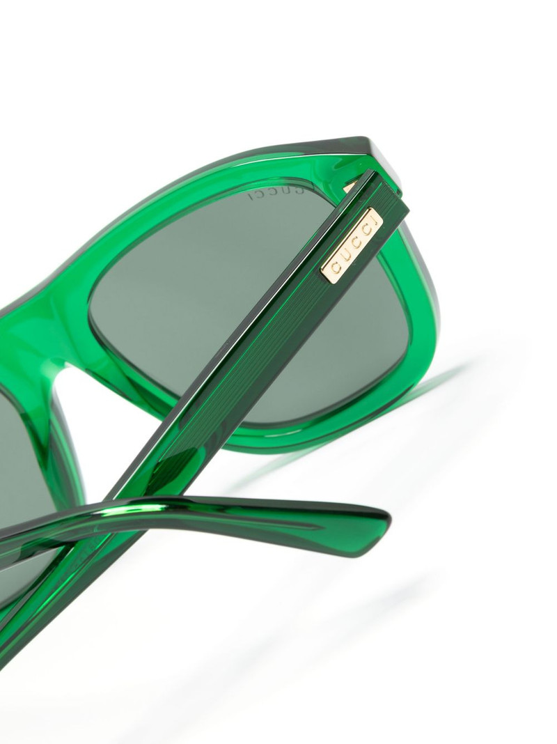 logo-plaque oversize-frame sunglasses 3