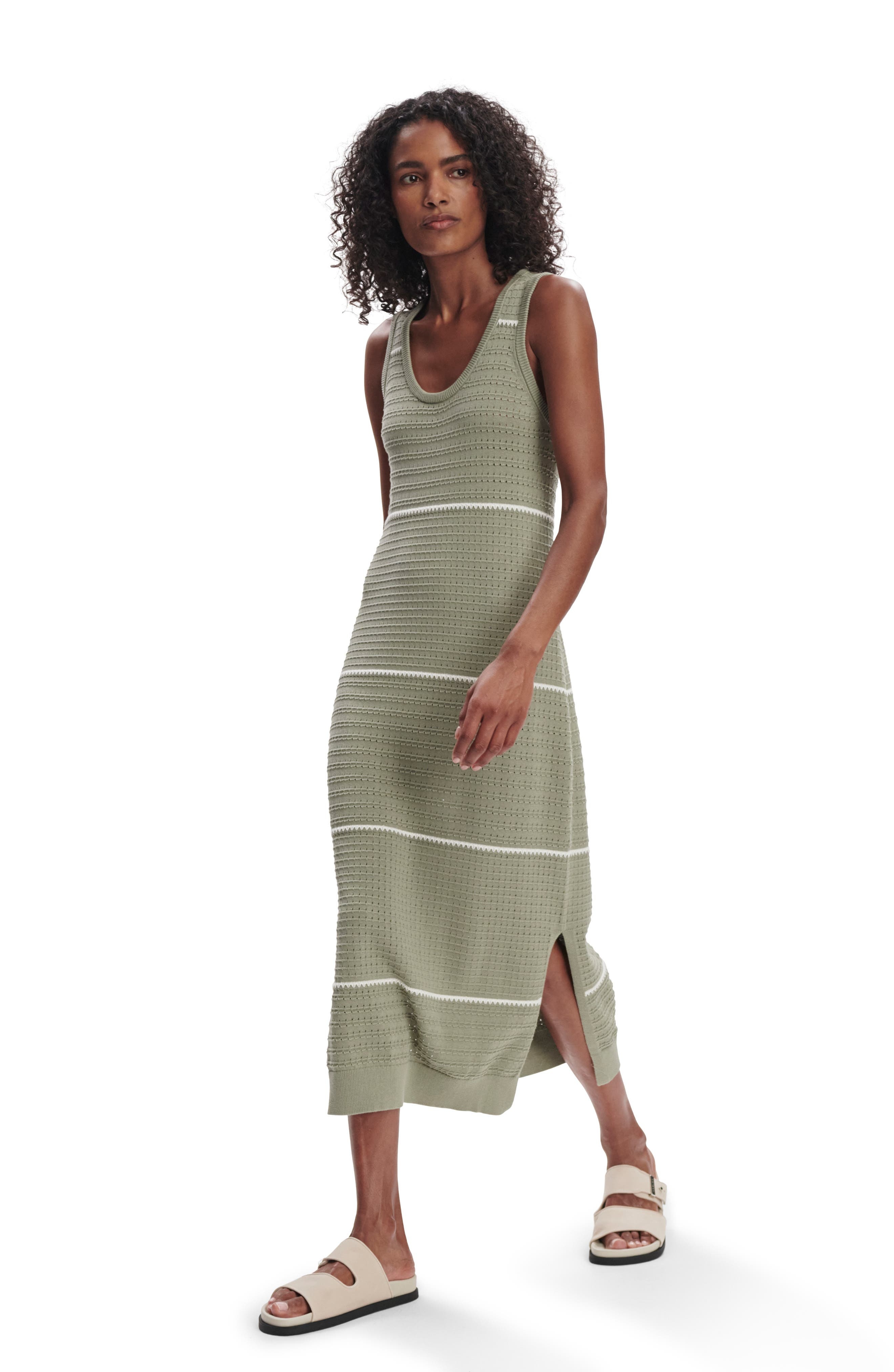 Varley Scott Stripe Sleeveless Sweater Dress in Seagrass at Nordstrom - 5