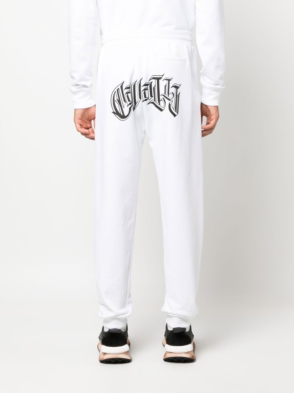 logo-print cotton track pants - 4