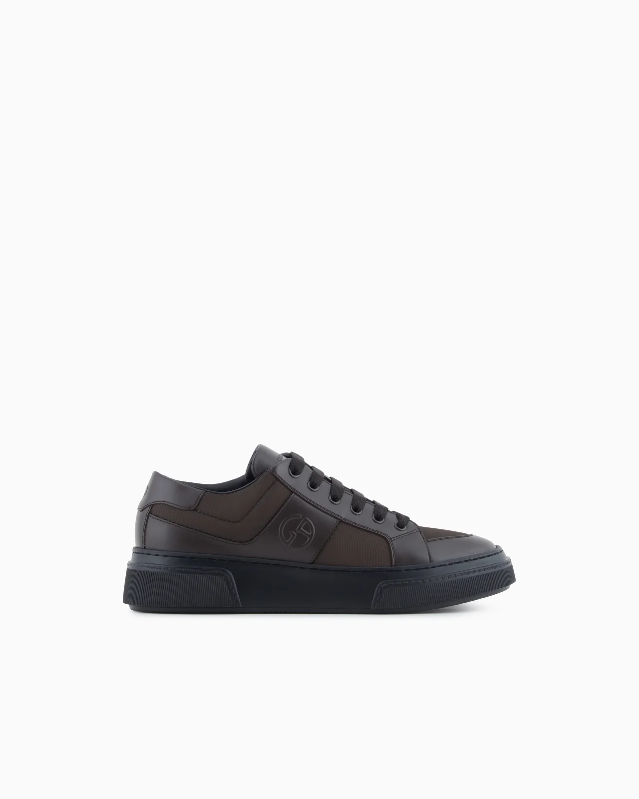 LEATHER AND FABRIC SNEAKERS - 1