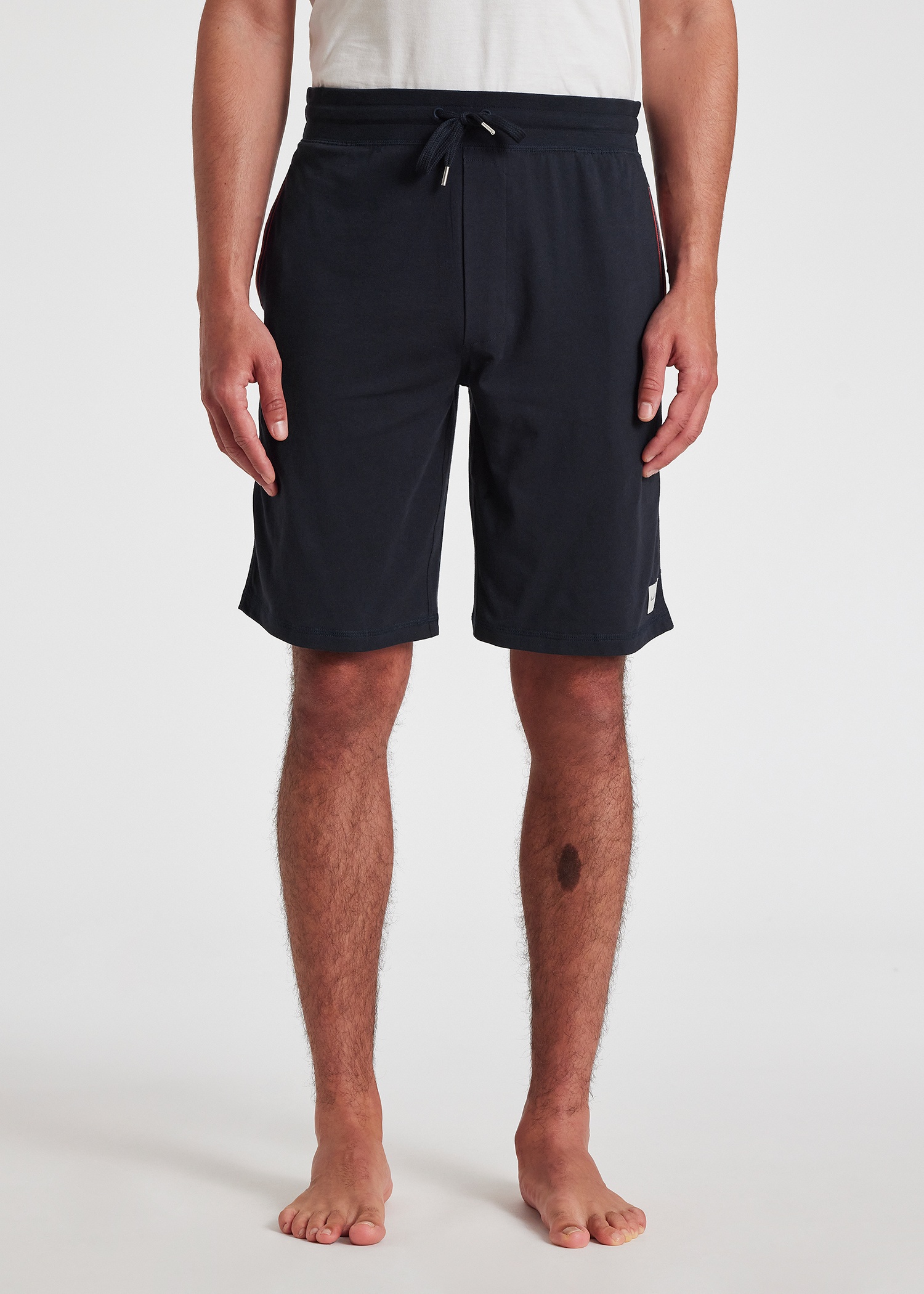 Navy Jersey Cotton Lounge Shorts - 4