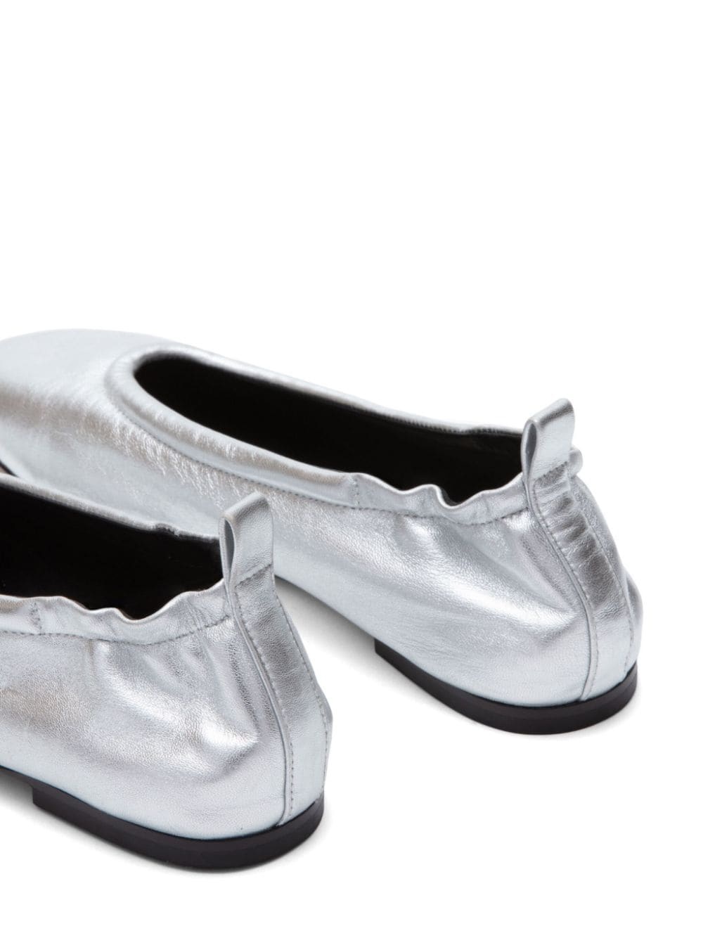 ID metallic-finish ballerina shoes - 4