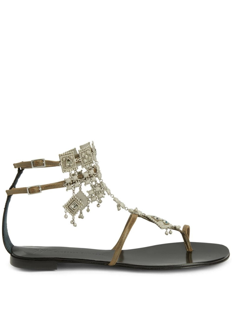Amira embellished suede sandals 1