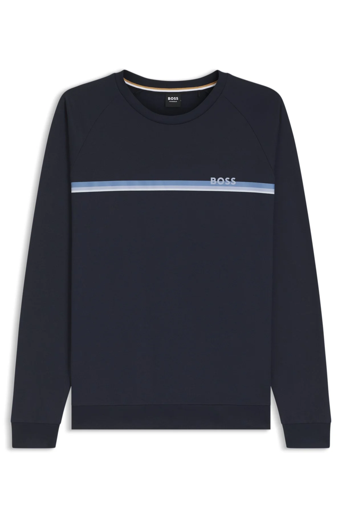 COTTON-TERRY SWEATSHIRT WITH LOGO AND STRIPE - 1