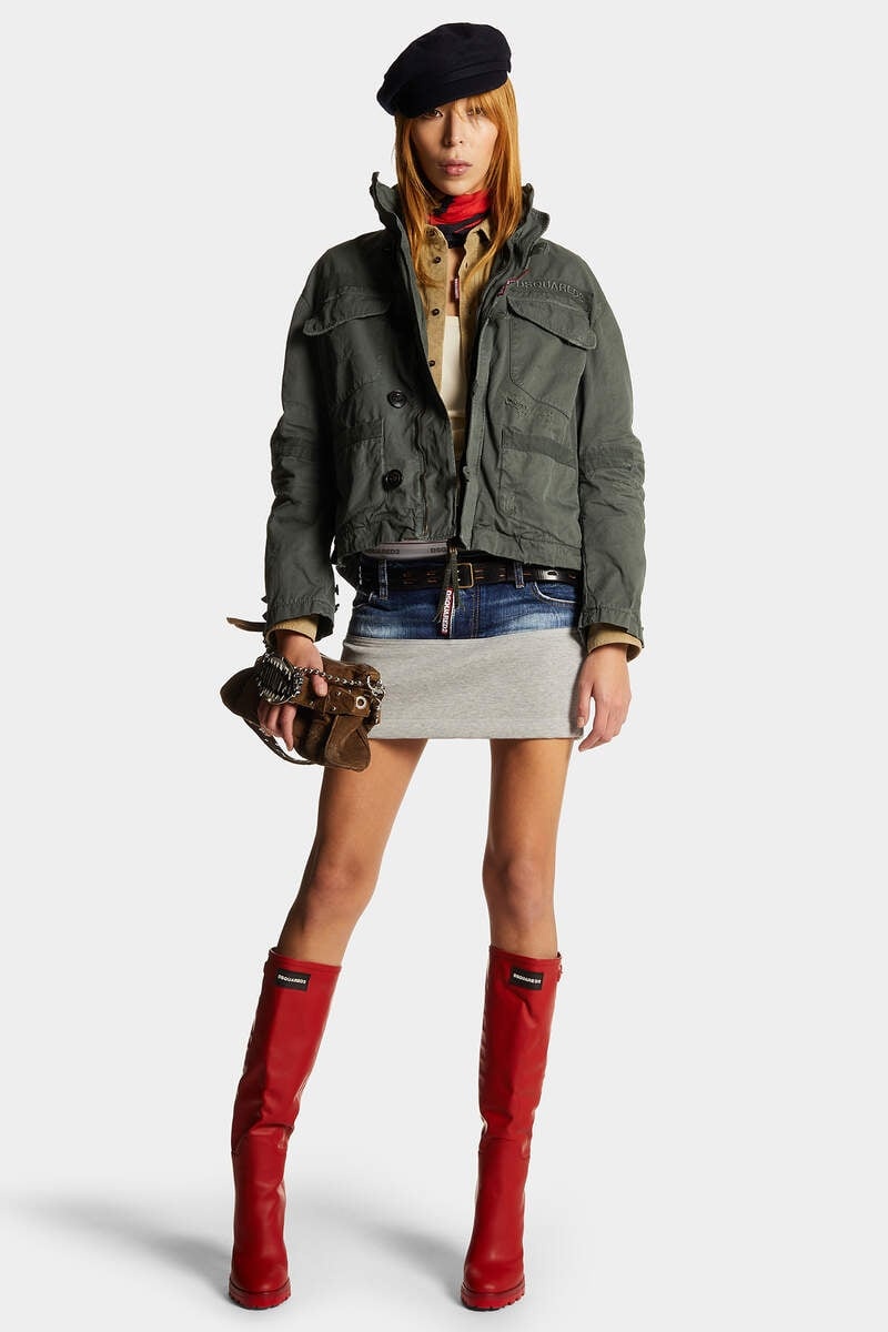 JERSEY AND DENIM SKIRT - 3