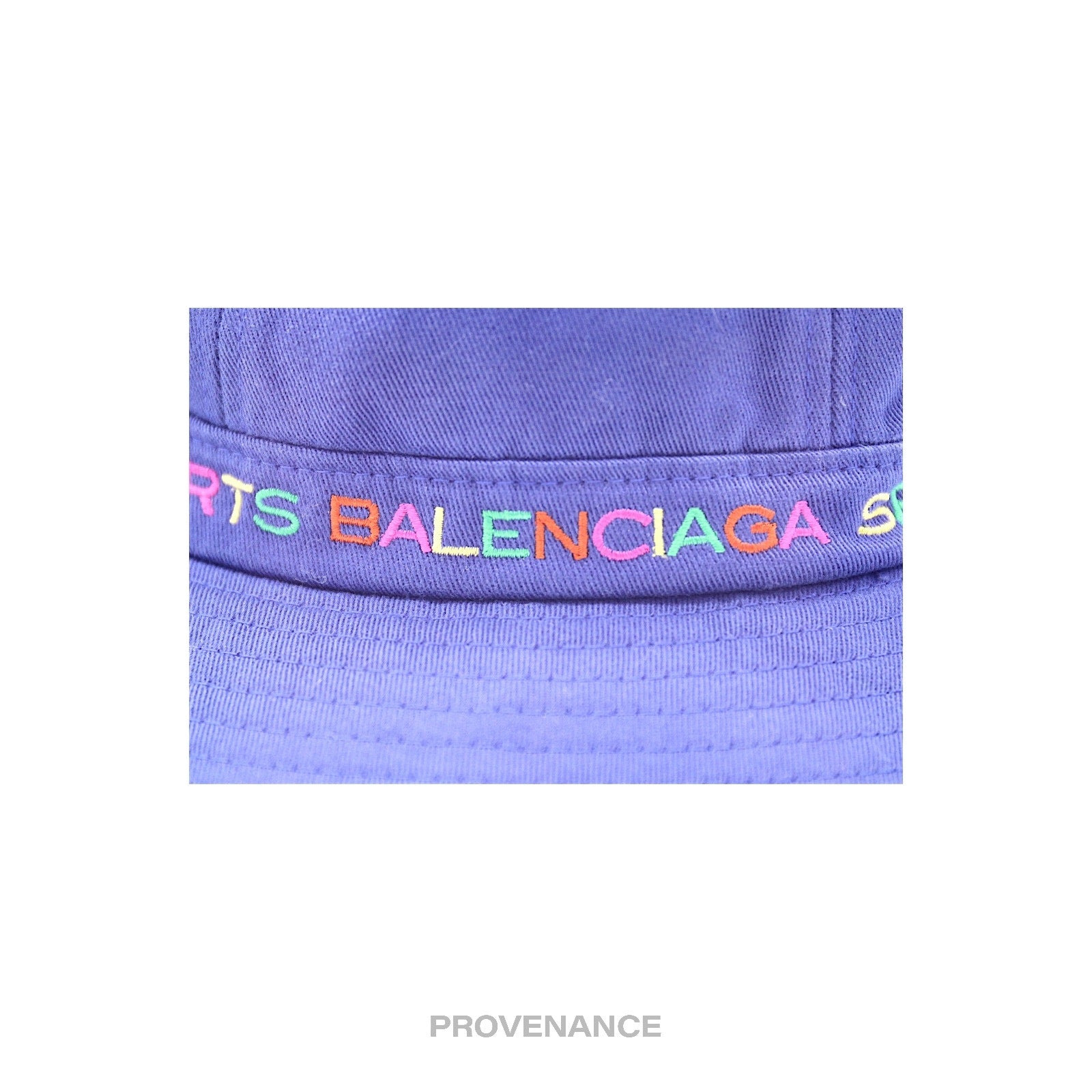 Balenciaga Sports Bucket Hat - Blue Rainbow Multicolor L - 5
