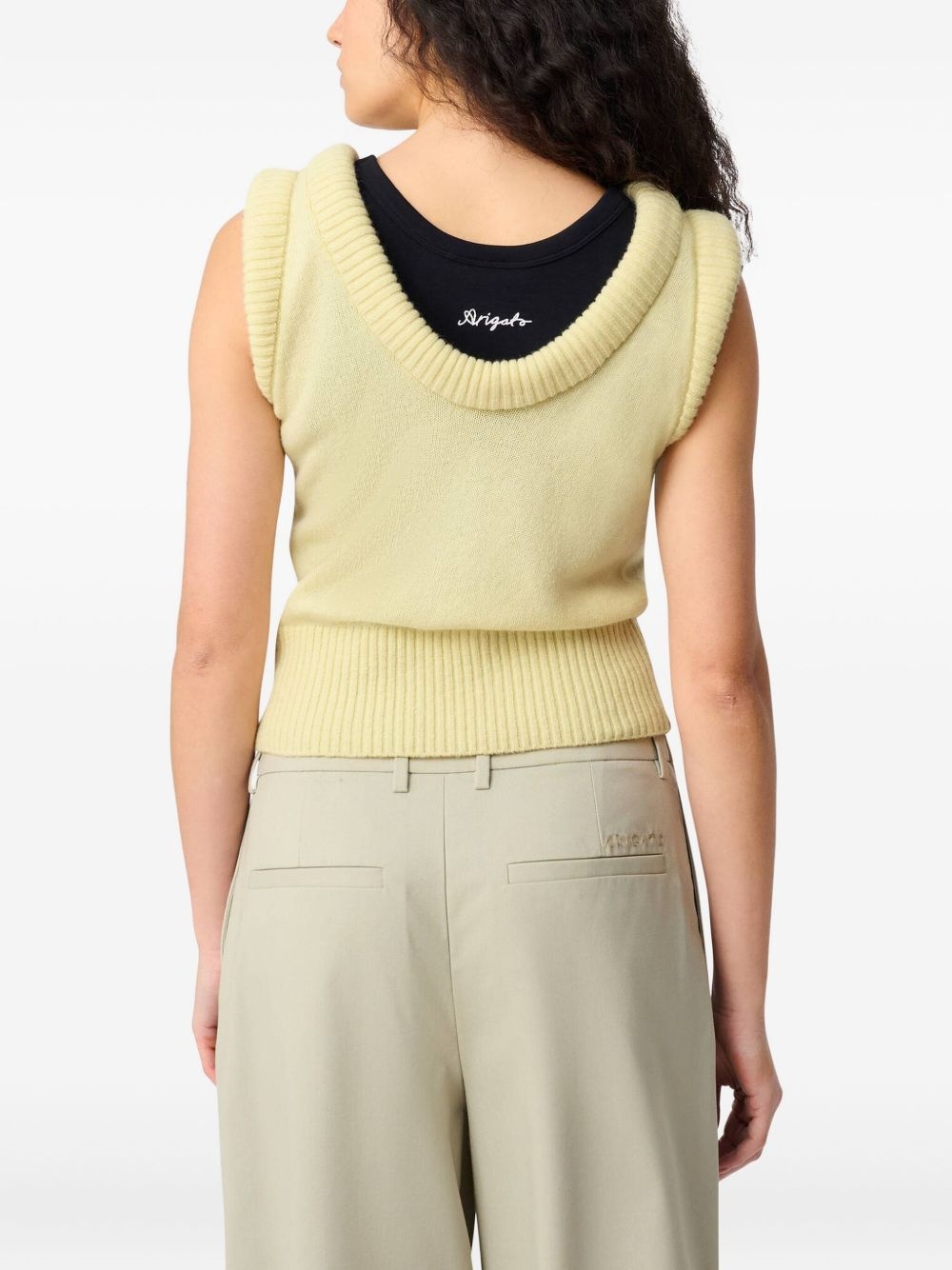 Marla ribbed sleeveless vest - 4