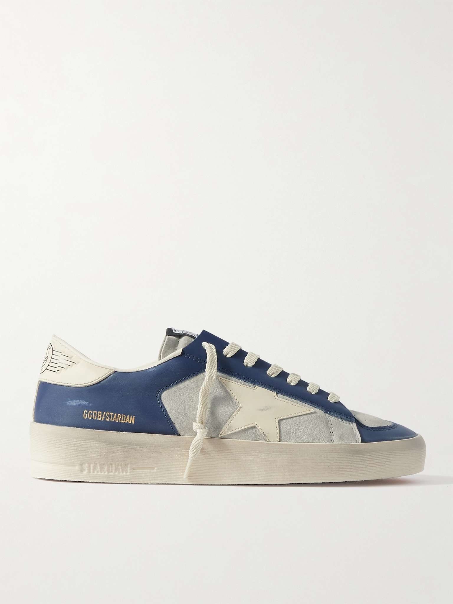 Stardan Distressed Colour-Block Leather Sneakers - 1