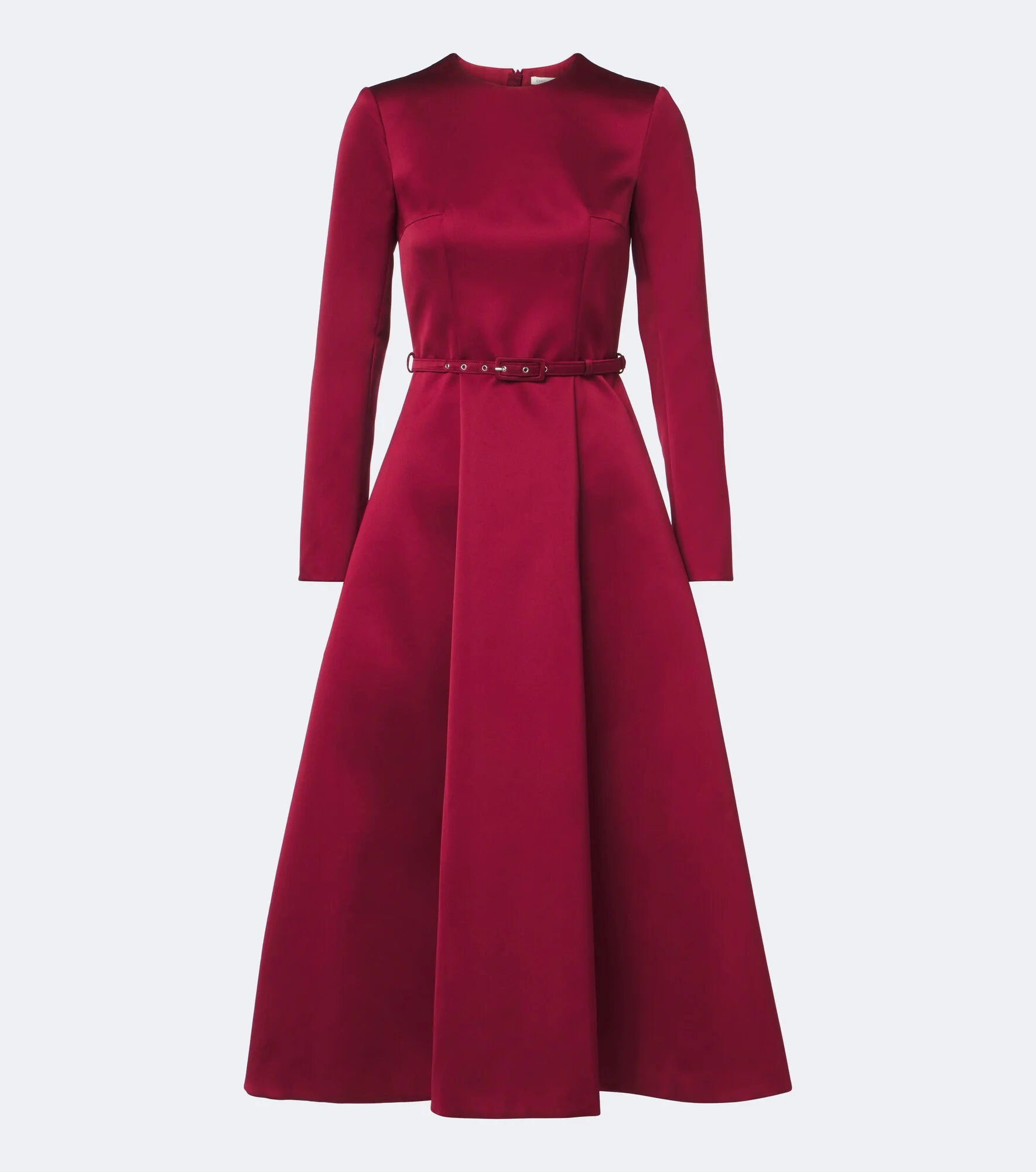 Capucine belted satin midi dress - 1