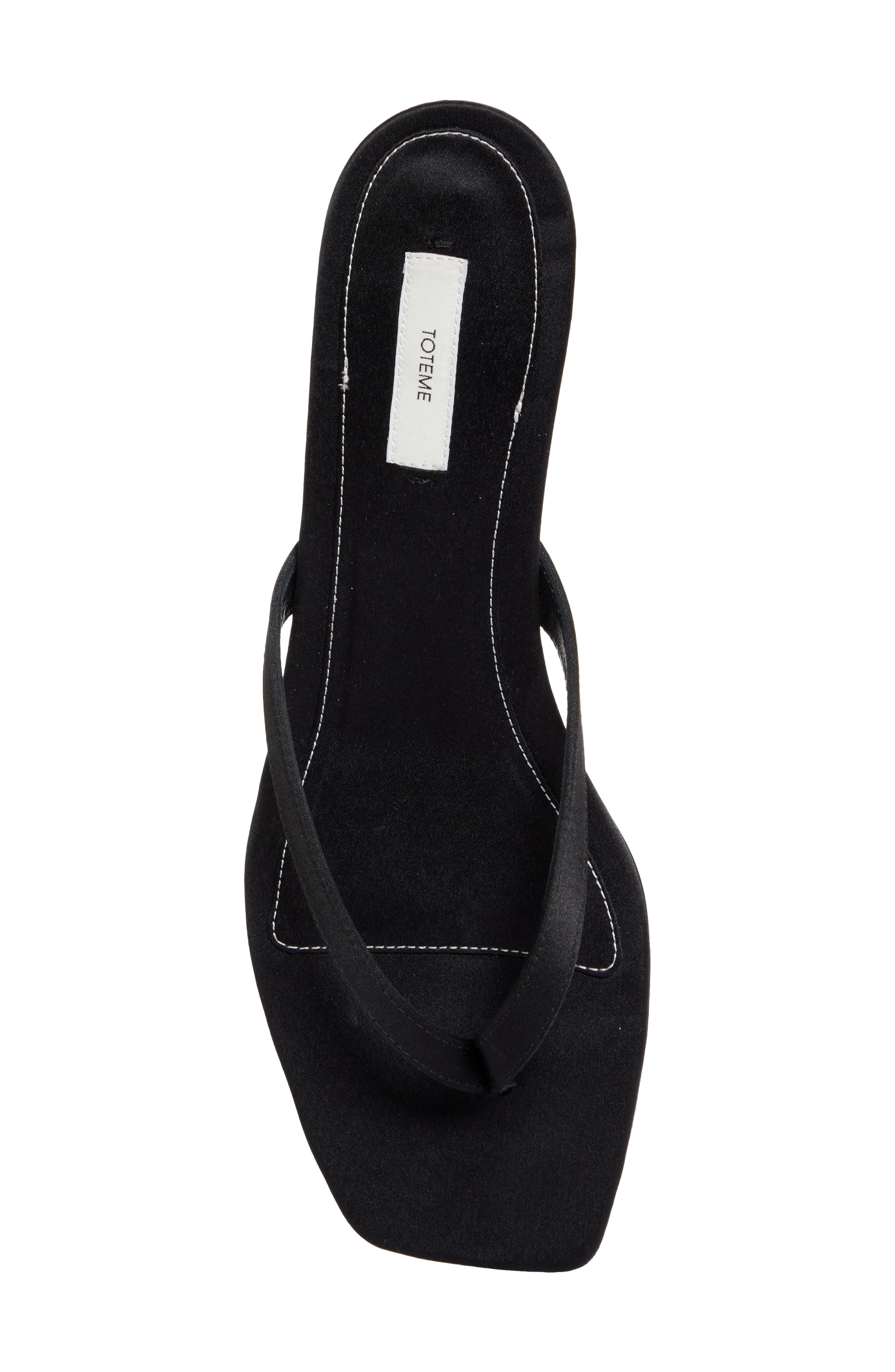 TOTEME Kitten Heel Flip Flop in Black at Nordstrom - 5