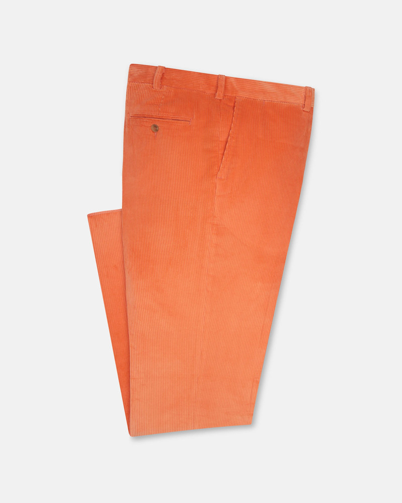 MADE-IN-USA ORANGE WIDE WALE CORDUROY PANT 1