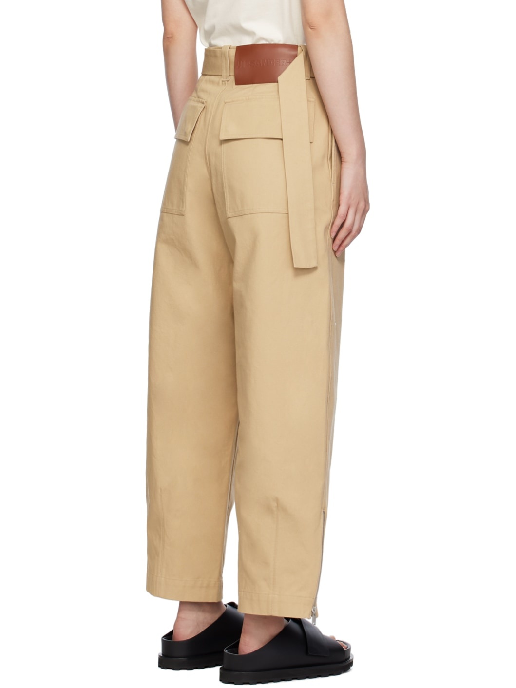 Beige Tailored Trousers - 3