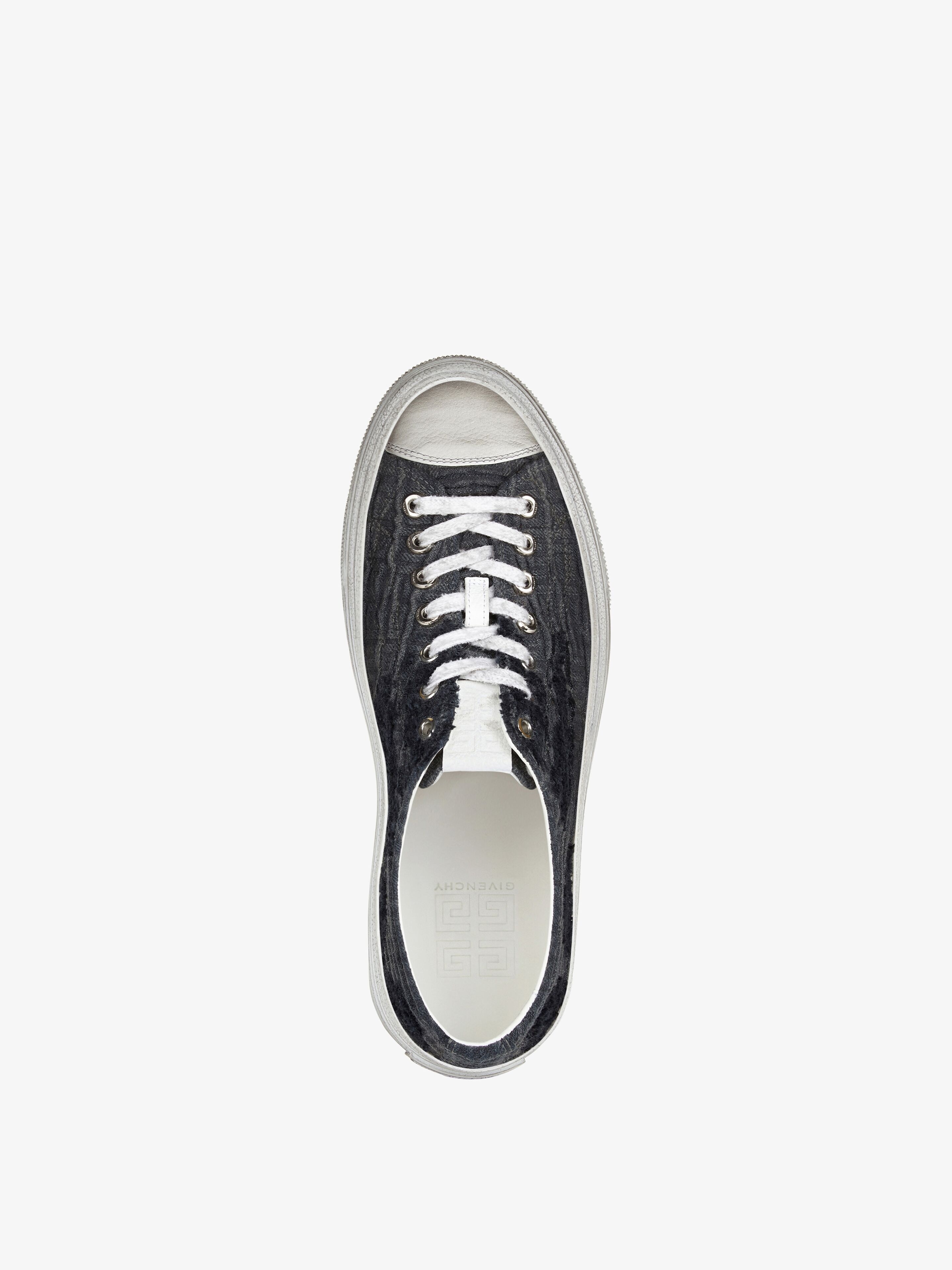 CITY SNEAKERS IN 4G DENIM WITH USED EFFECT - 4