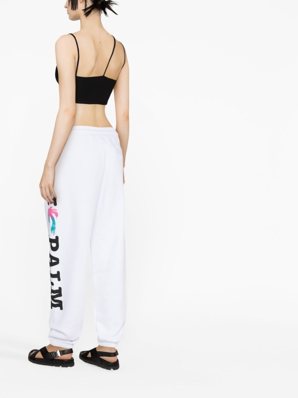 logo-print cotton track pants - 4