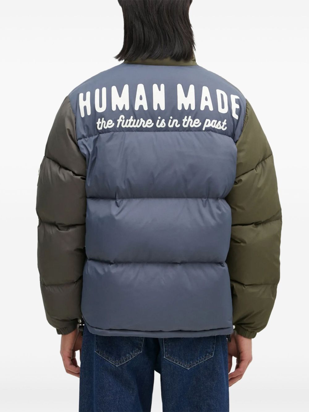 panelled puffer jacket - 4