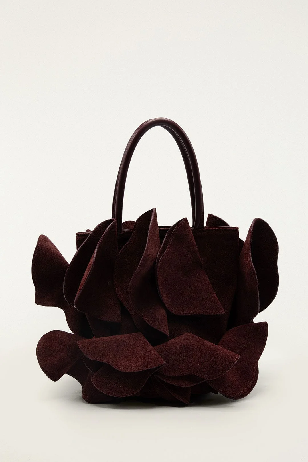 Brown Leather Flower Bag - 1