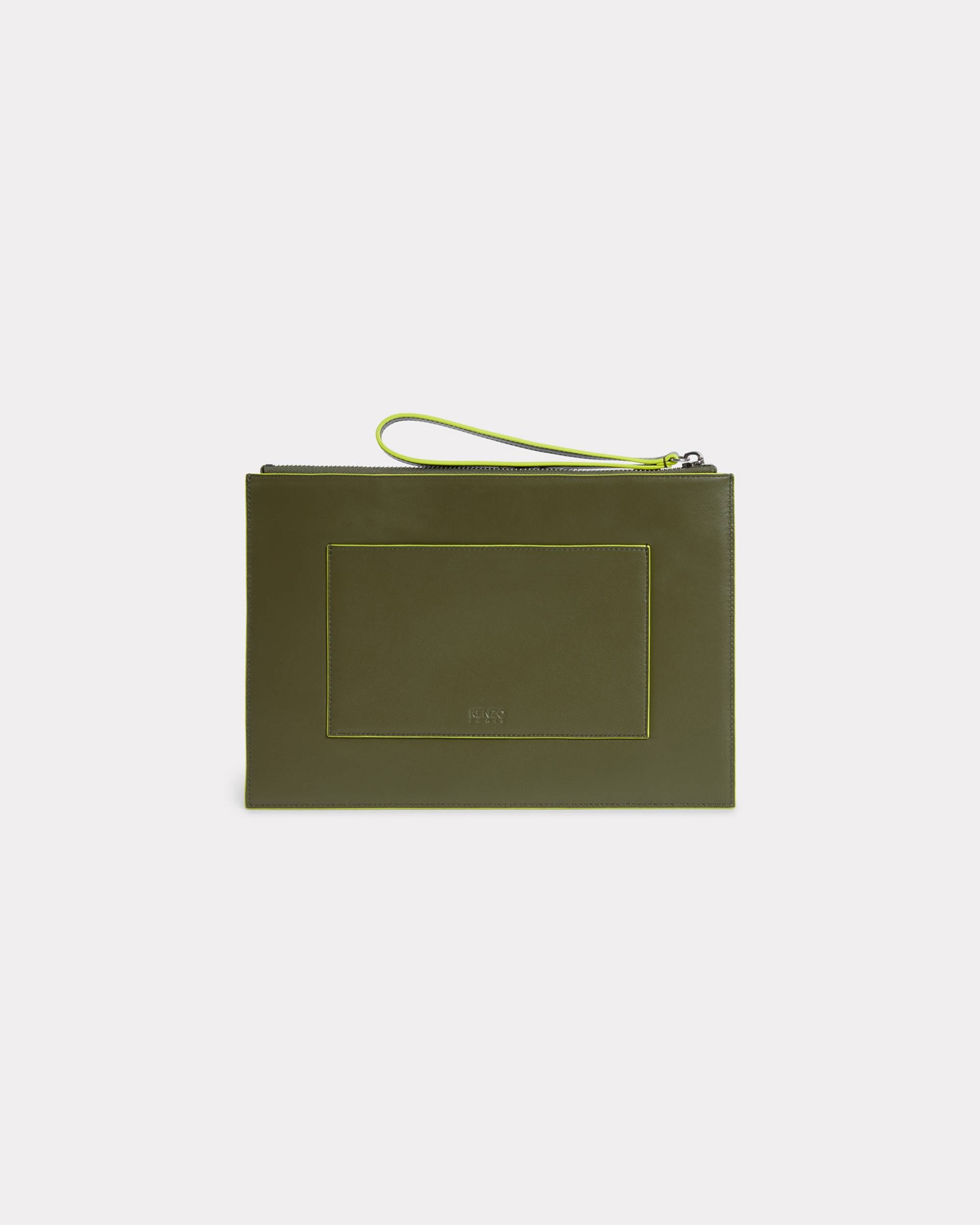 'KENZO Emboss' large clutch in leather - 2