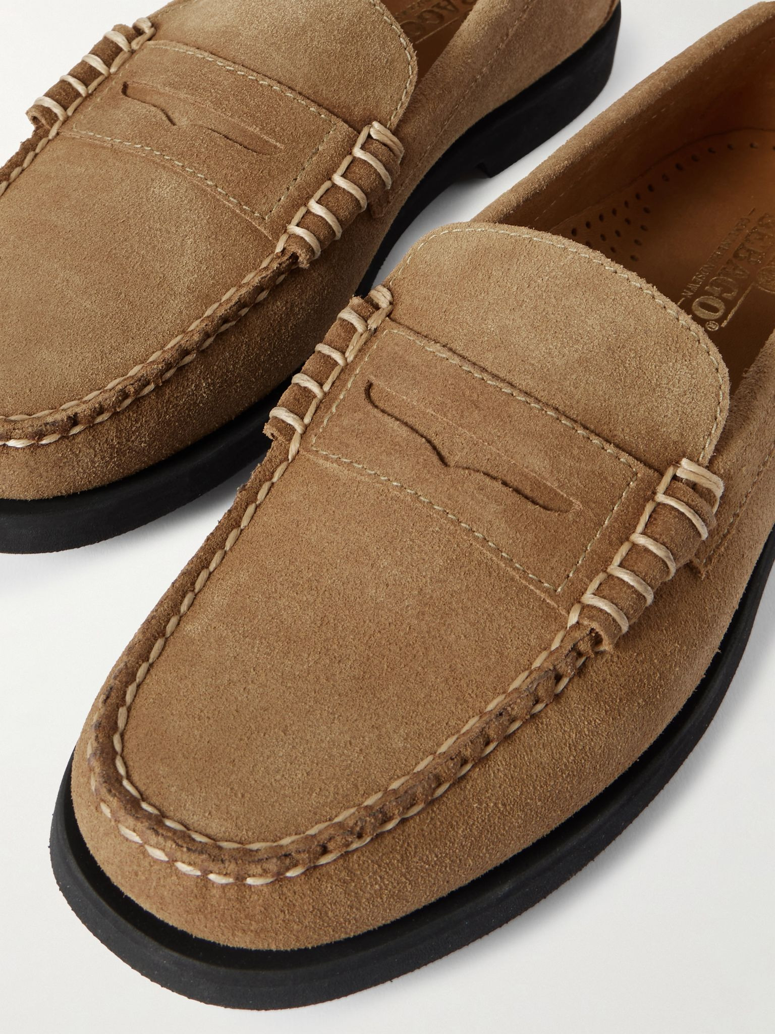 Dan Suede Penny Loafers Tan - 5