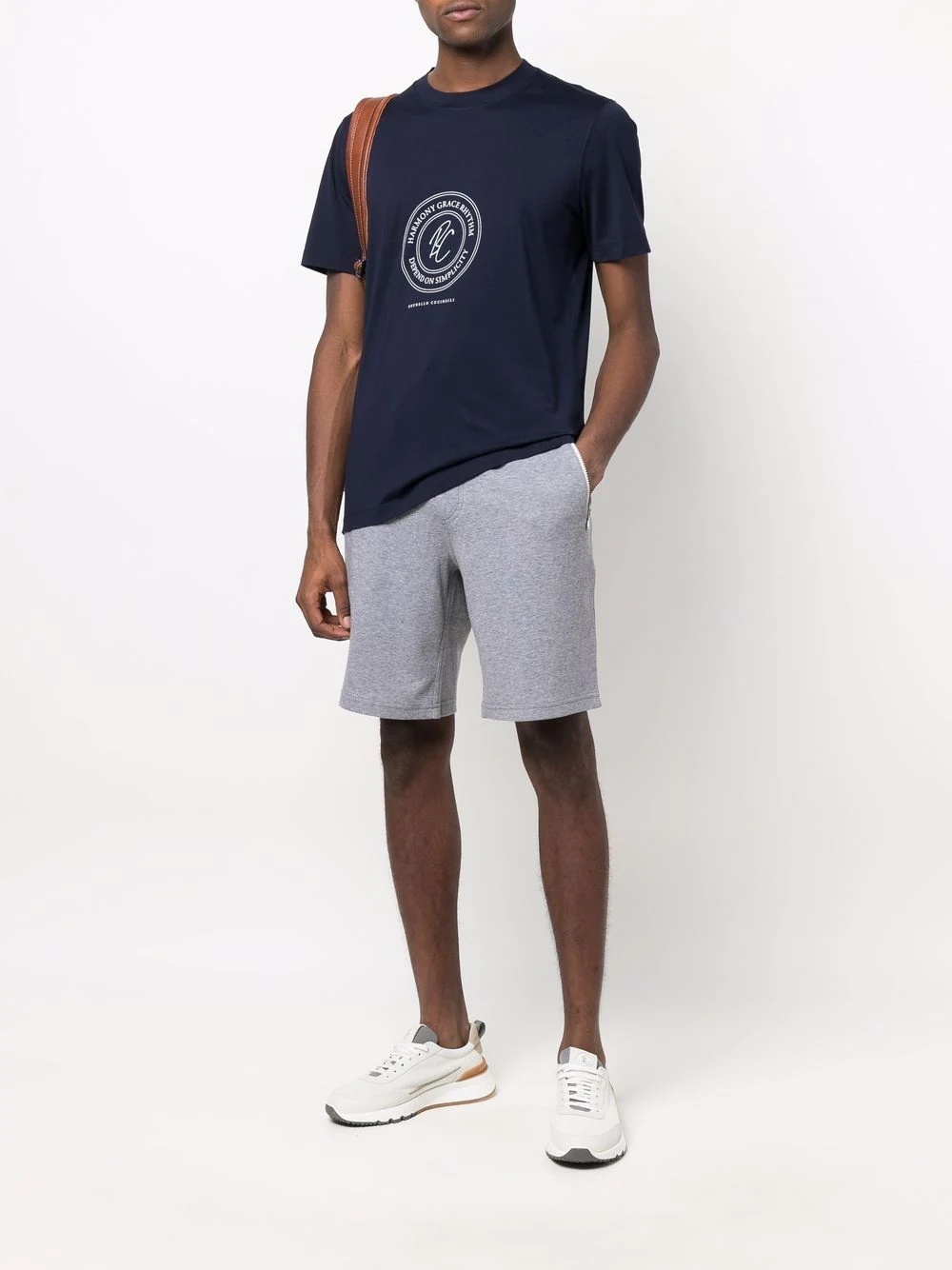 knee-length track shorts - 2