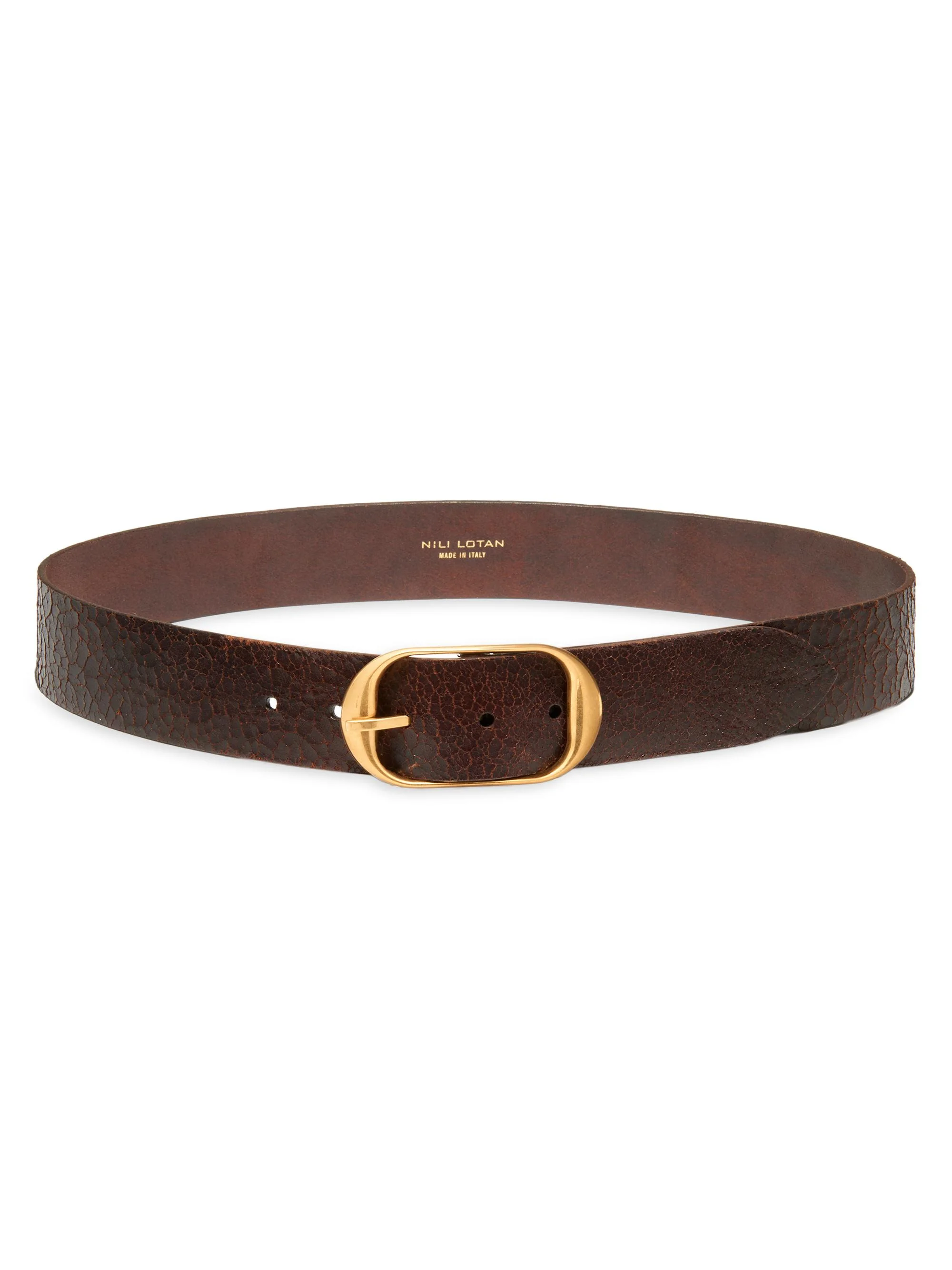 Women's Nili Leather Belt - Brown - 1