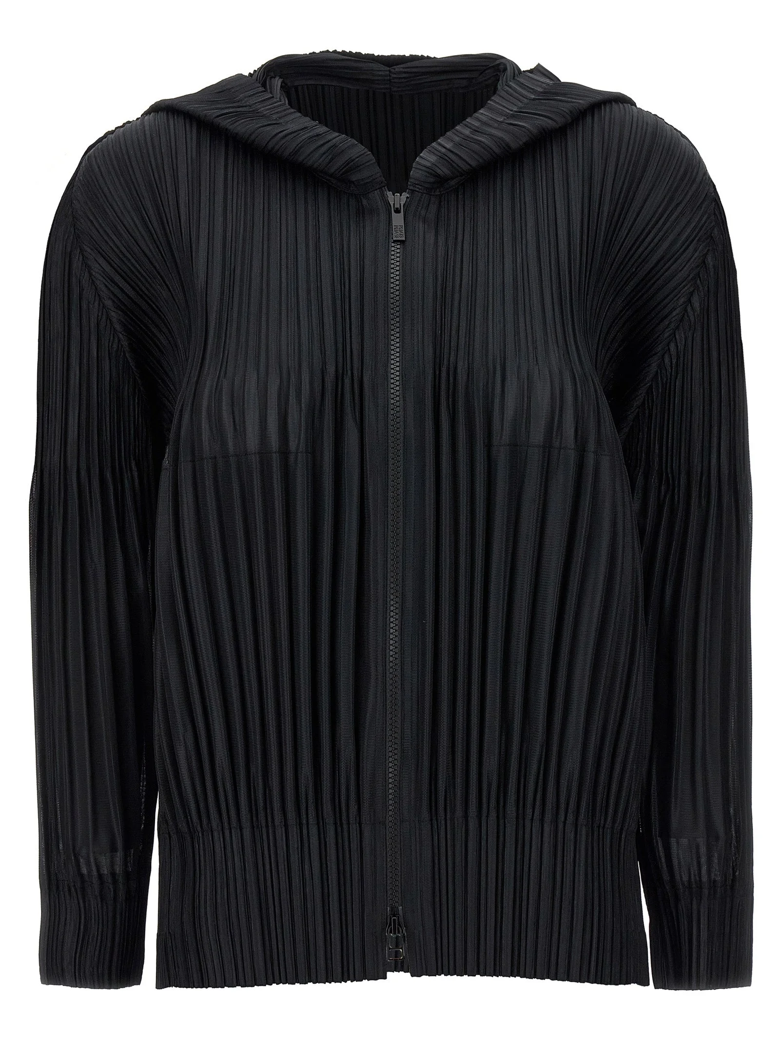 Pleats Please Issey Miyake Women 'Fluffy Basics' Hooded Blouse - 1