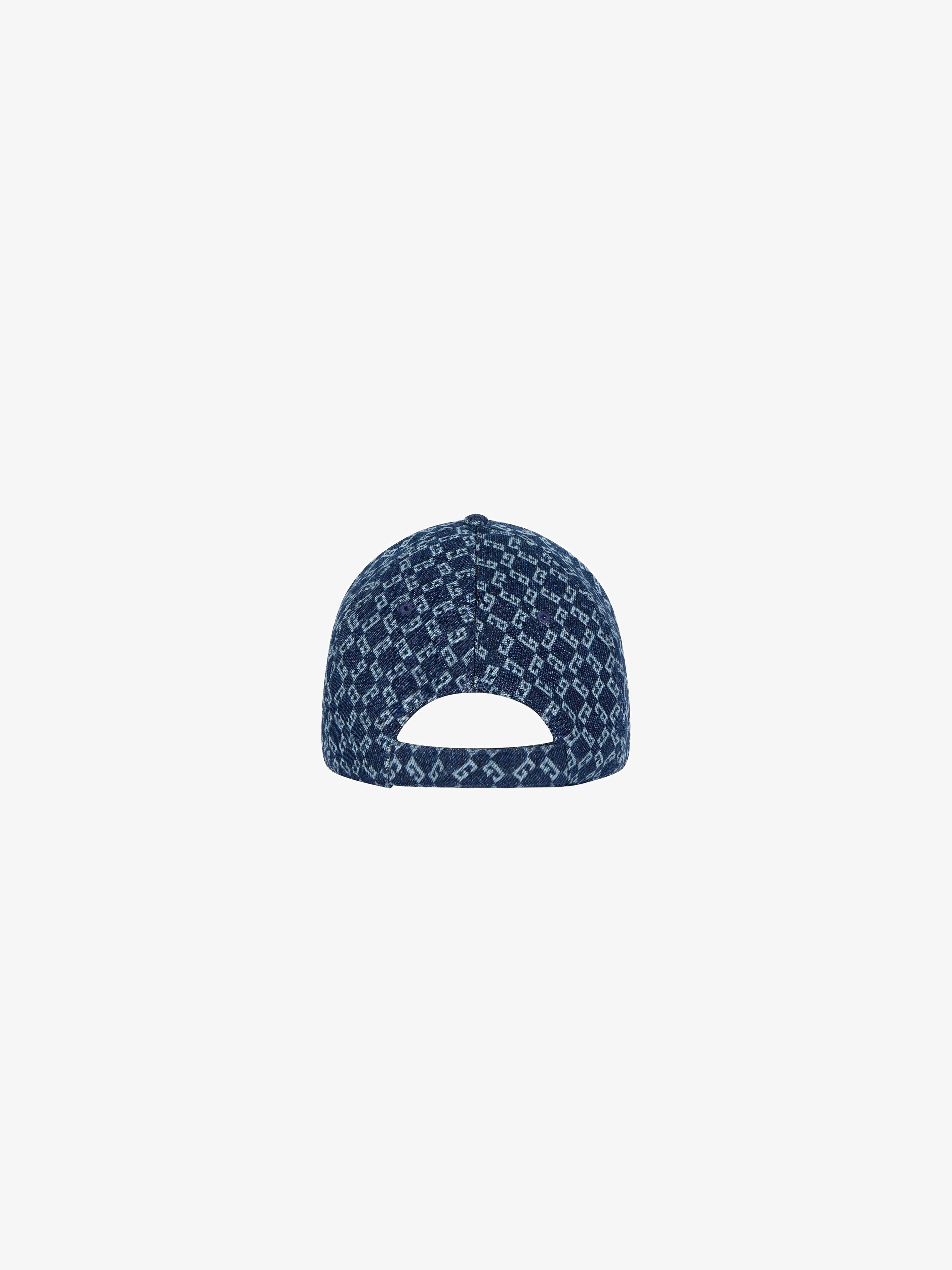 GIVENCHY EMBROIDERED CAP IN MONOGRAM 72 DENIM - 3