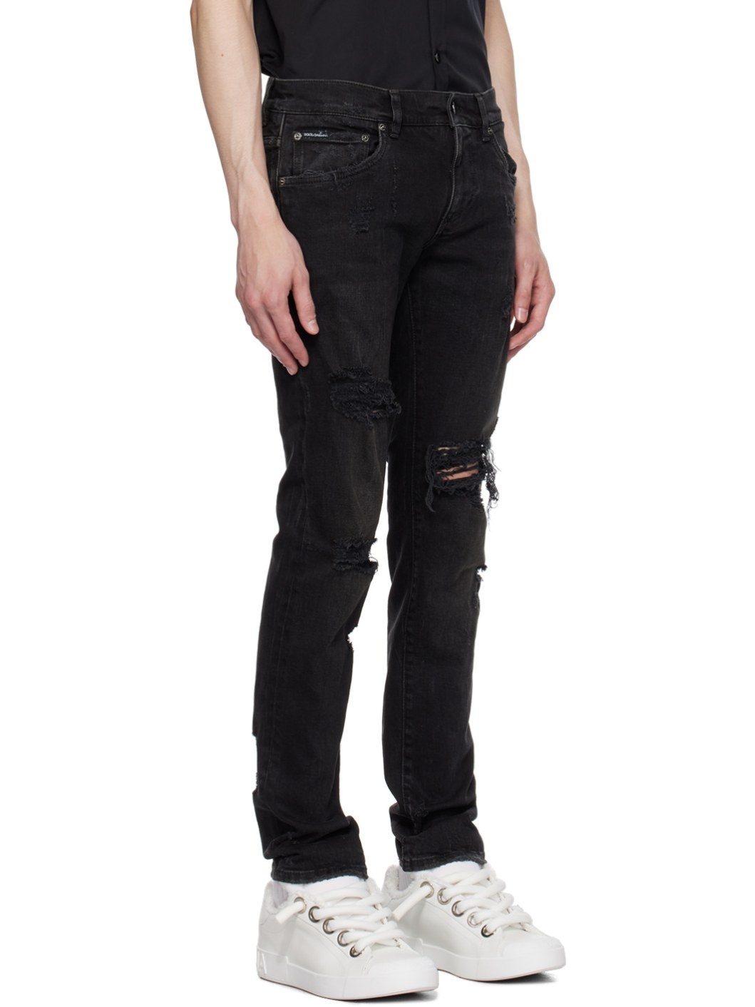 Black Five-Pocket Jeans - 2