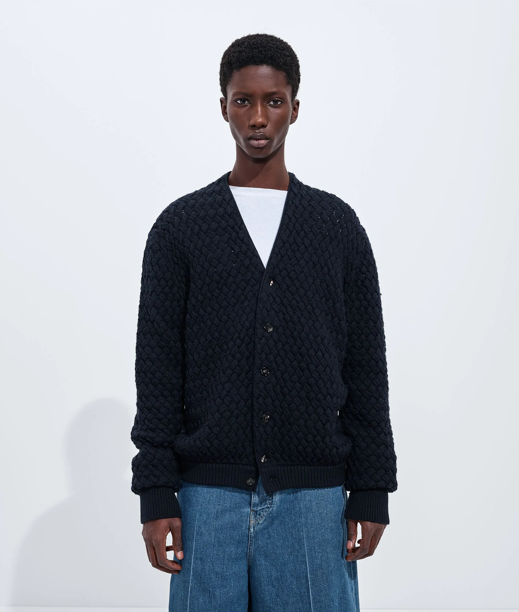 Intrecciato Wool Cardigan - 1