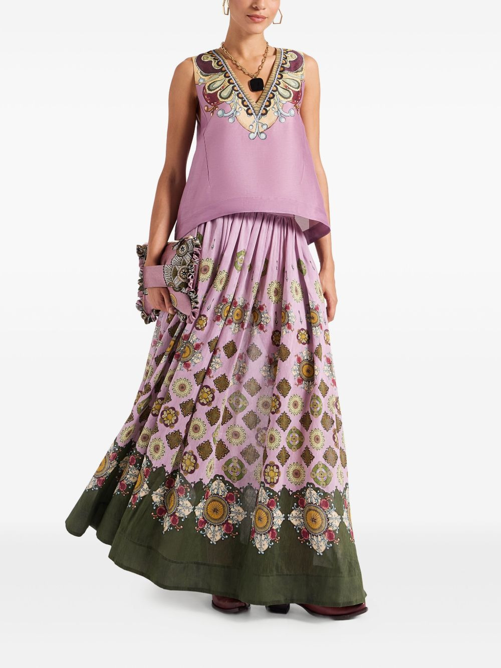 floral-print maxi skirt - 2