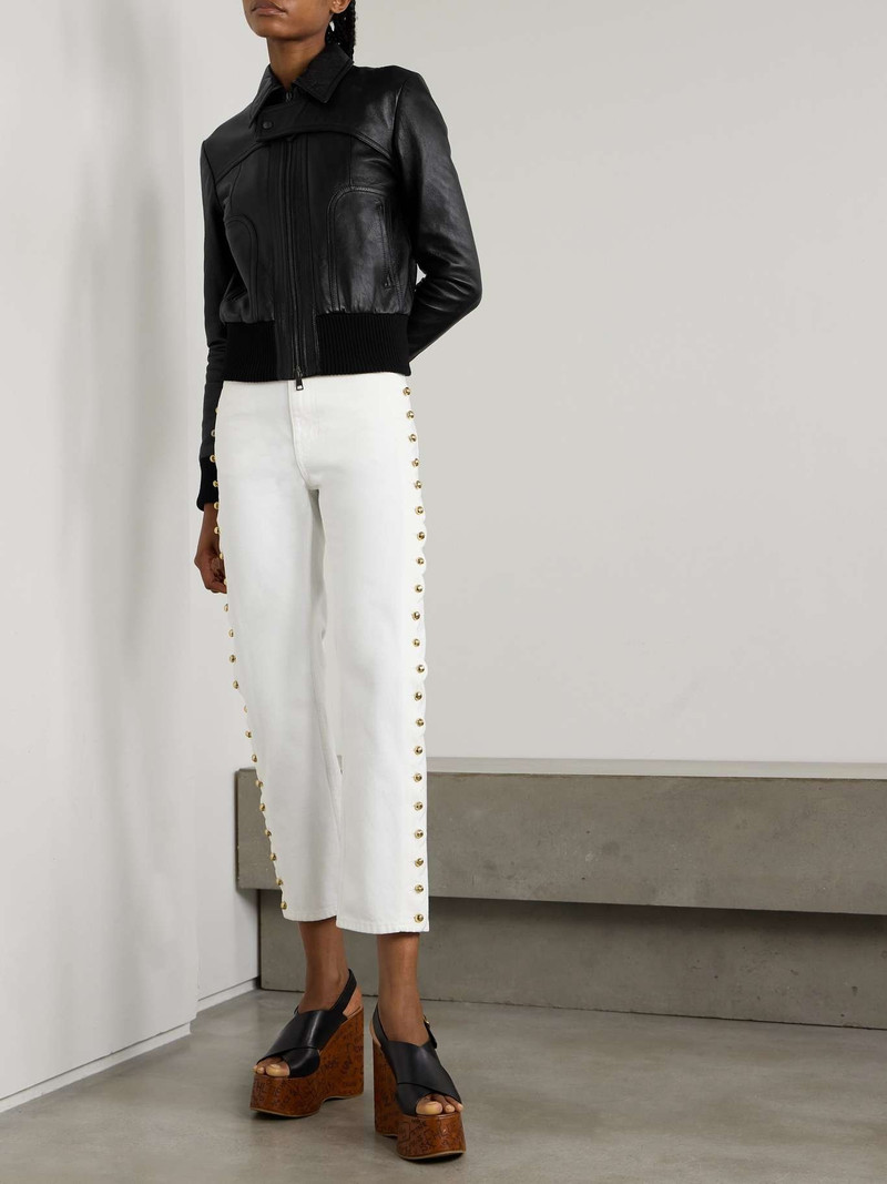 Chloé Paneled leather jacket outlook