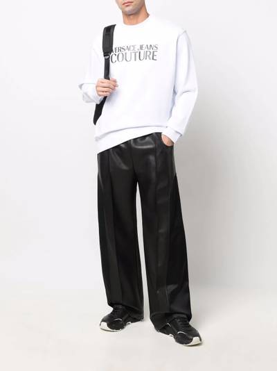 VERSACE JEANS COUTURE logo-print cotton sweatshirt outlook