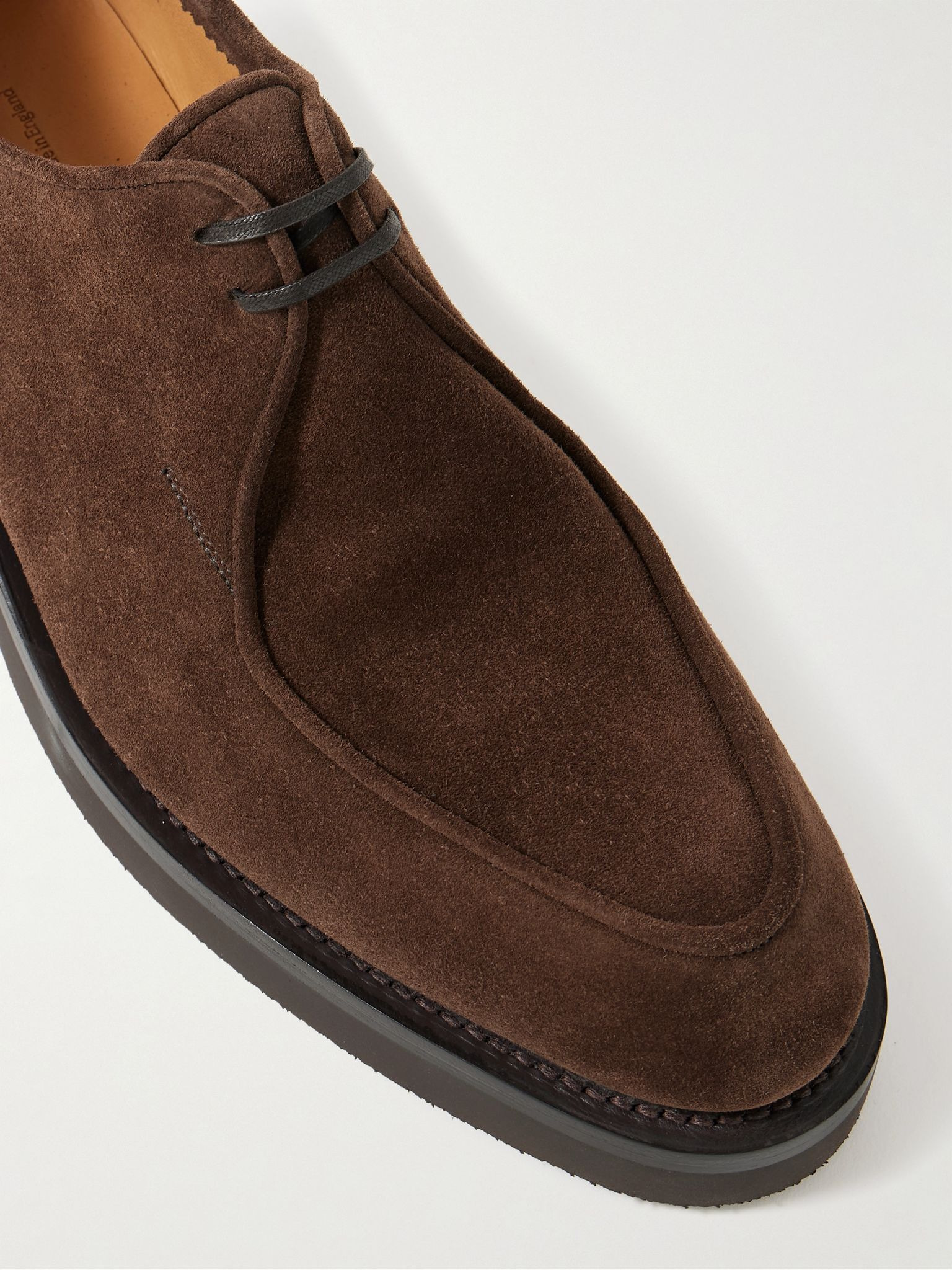 Ted Suede Derby Shoes Brown - 5