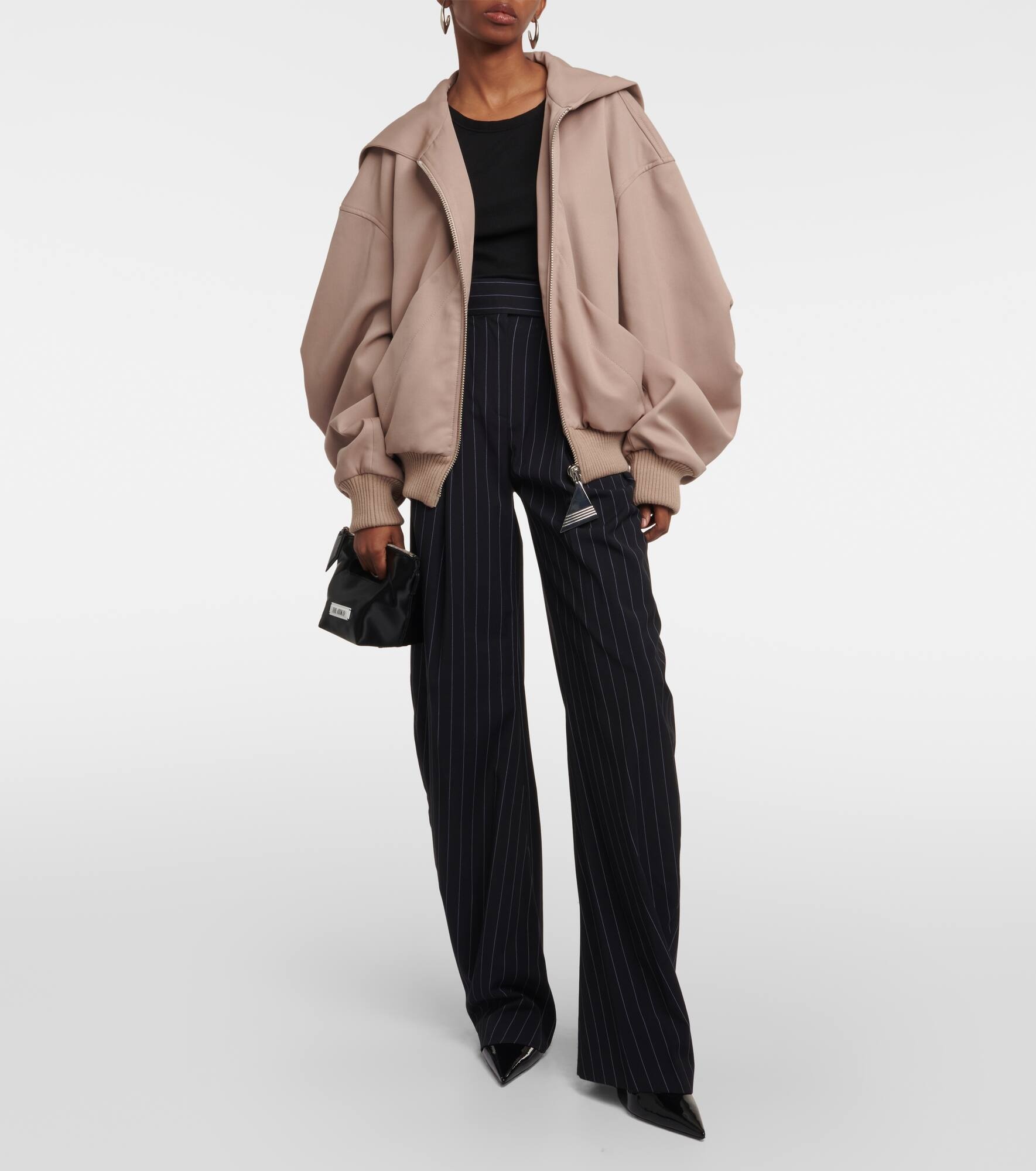 Bomber wool gabardine jacket - 6