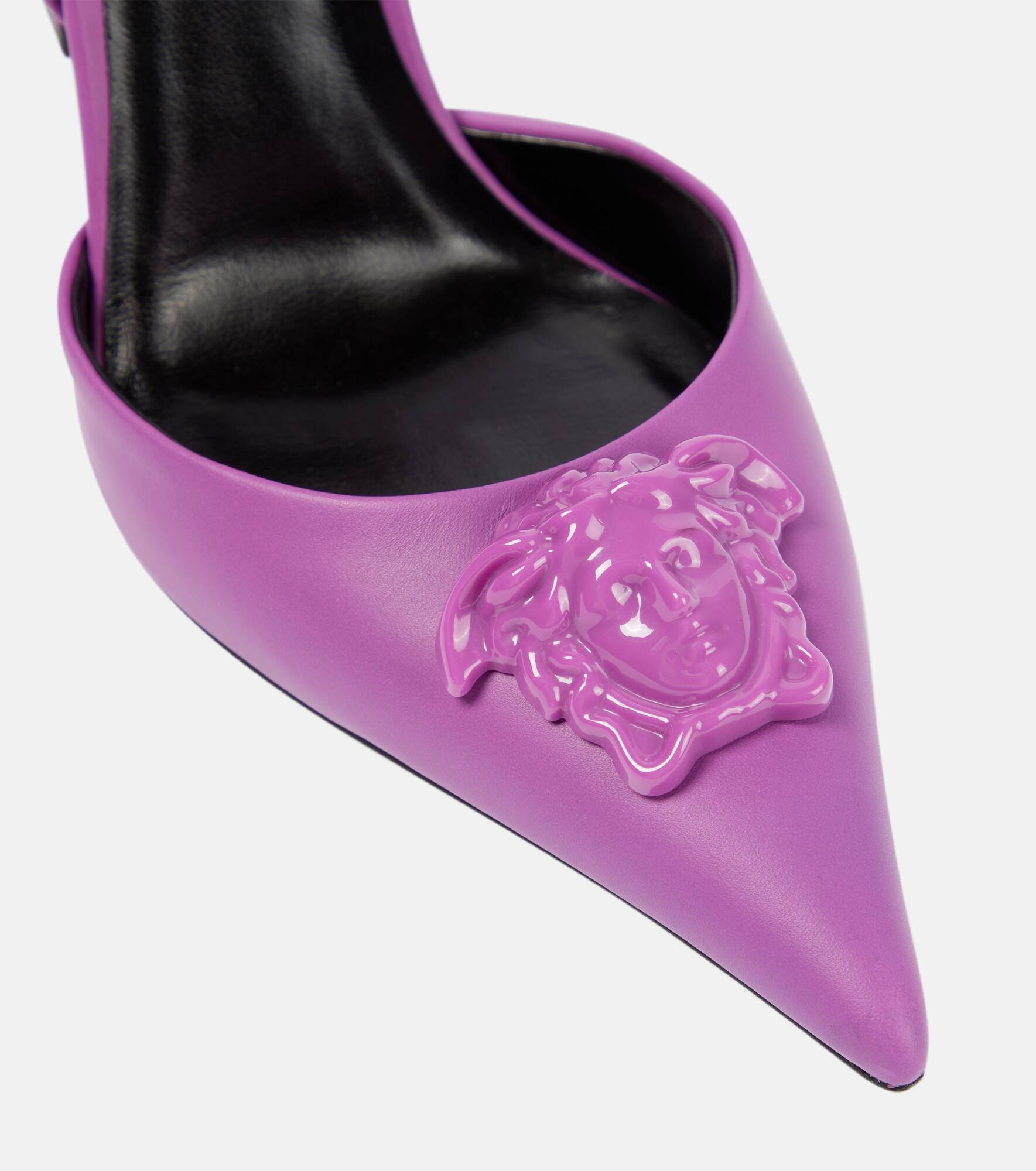 La Medusa leather slingback pumps - 6