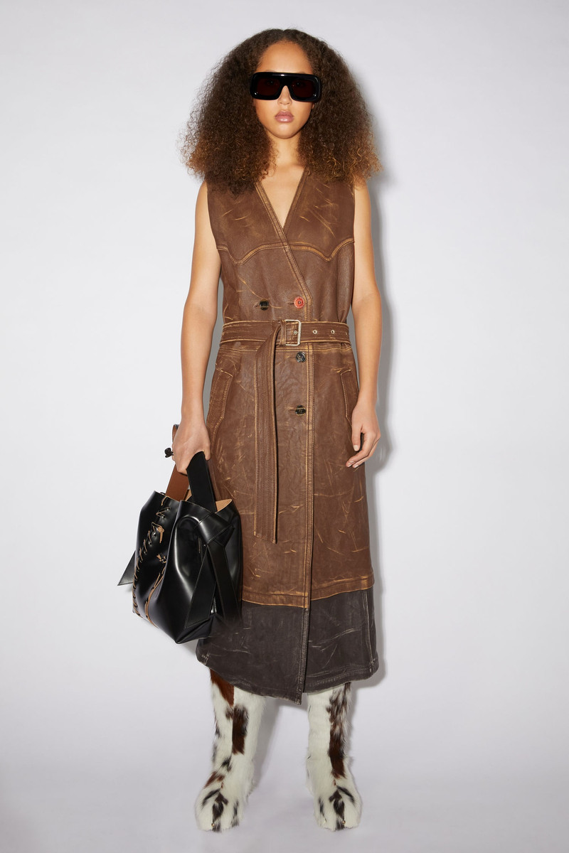 Western style dress - Caramel brown 2