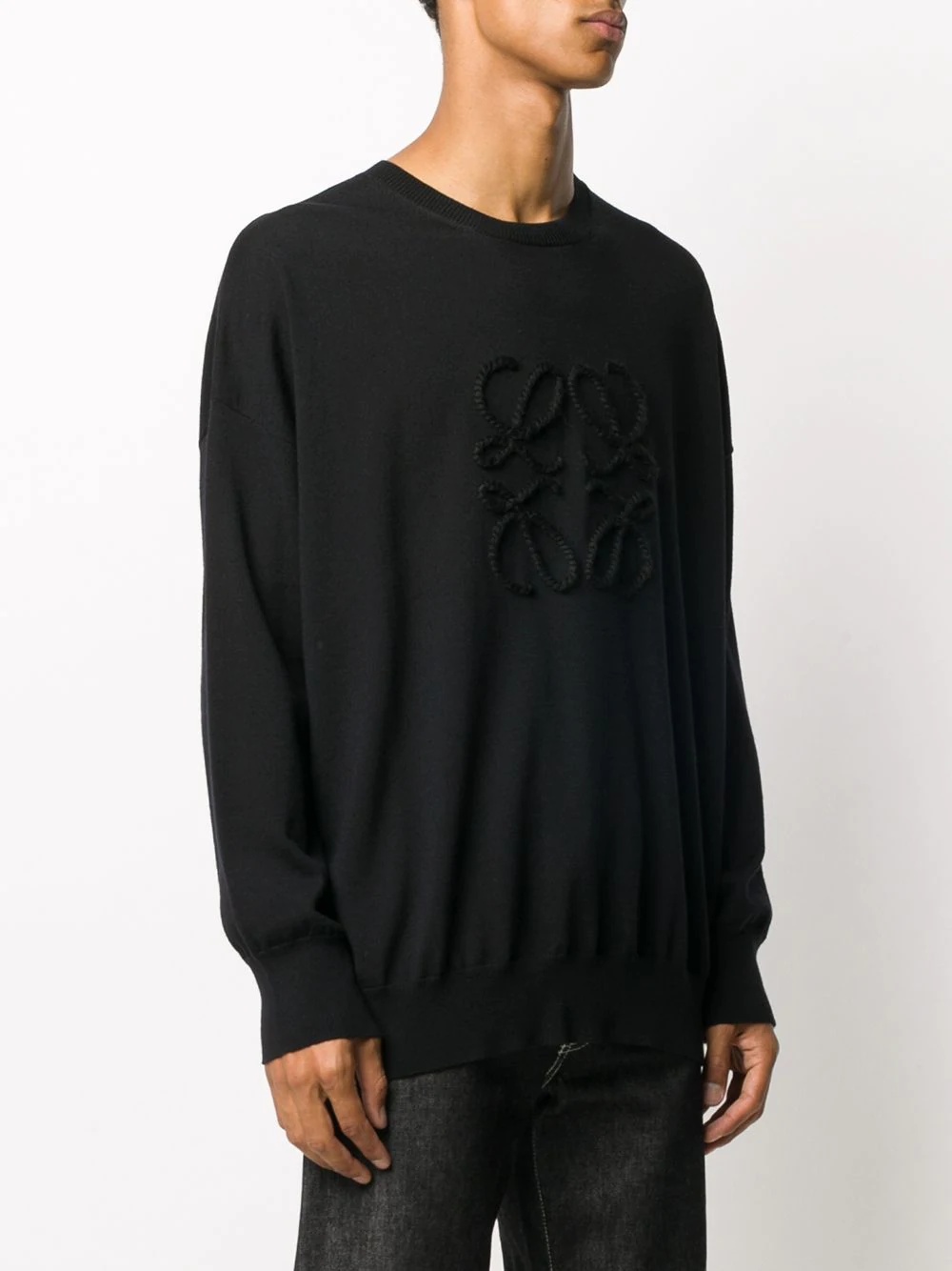 embroidered logo cashmere-wool jumper  - 3