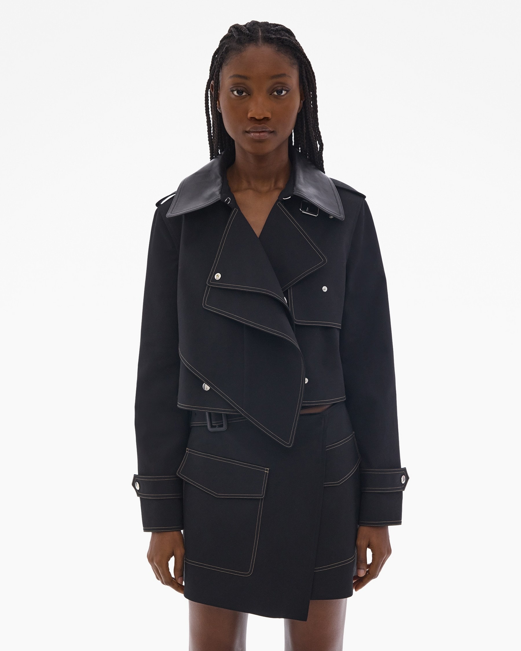 CROPPED TRENCH JACKET - 3