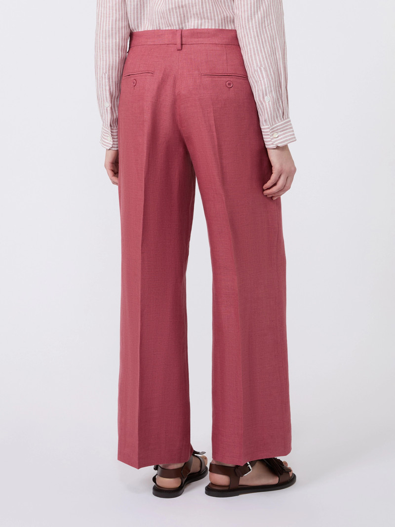 MALIZIA Linen canvas trousers - CHERRY 4
