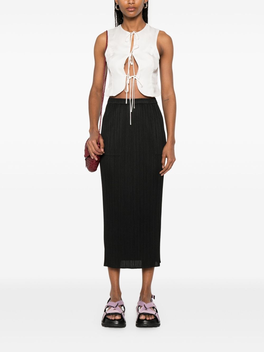 pleated midi skirt - 2